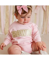 Sweet Wink Baby Girls (0M - 18M) Howdy Patch Western Long Sleeve Romper