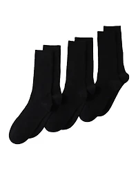Lands' End Men's Men s 3-Pack Cotton Core Crew Socks