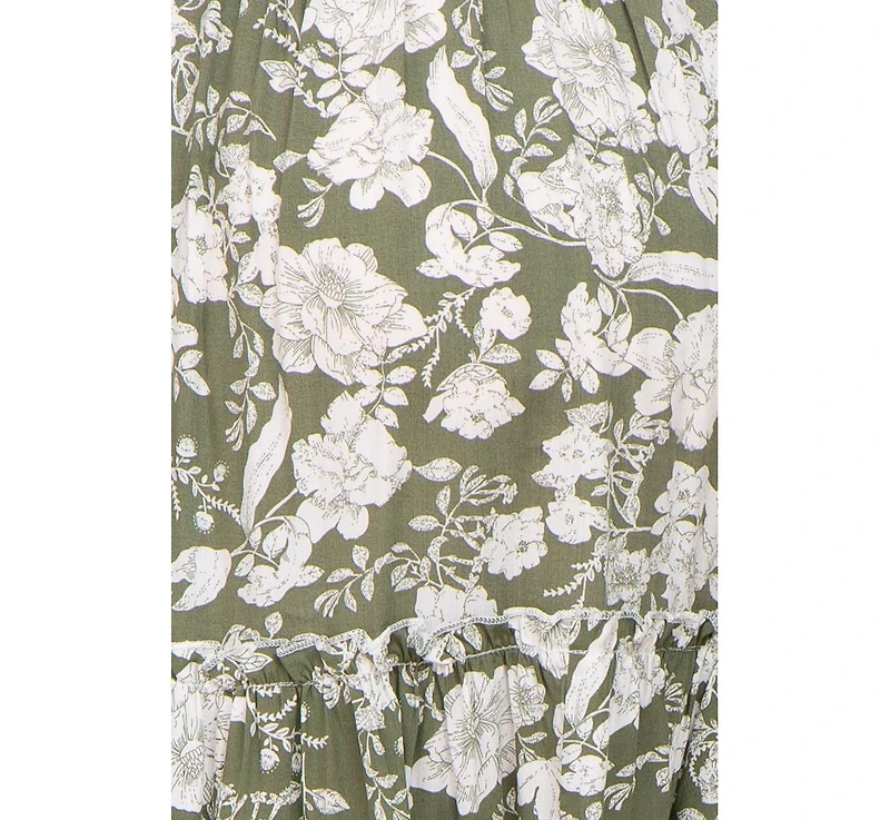 Pinkblush Maternity Floral Smocked Ruffle Dress