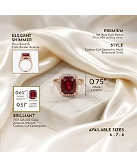 Sterling Silver Red Cubic Zirconia Statement Ring