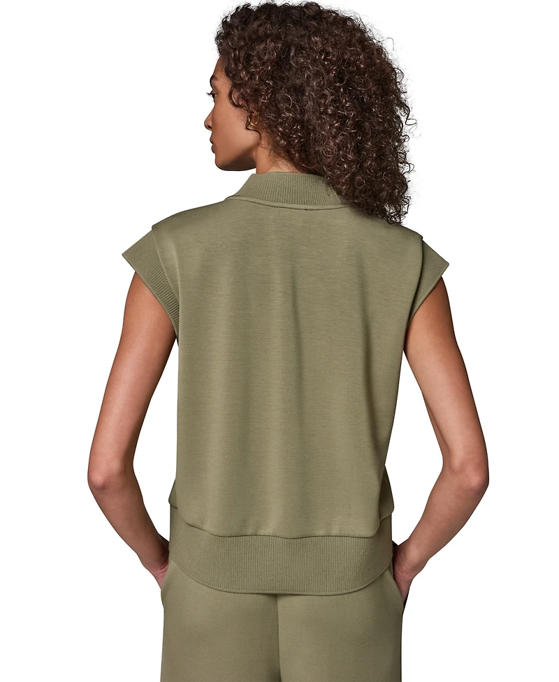 Donna Karan Weekend Women's Half-Zip V-Neck Top