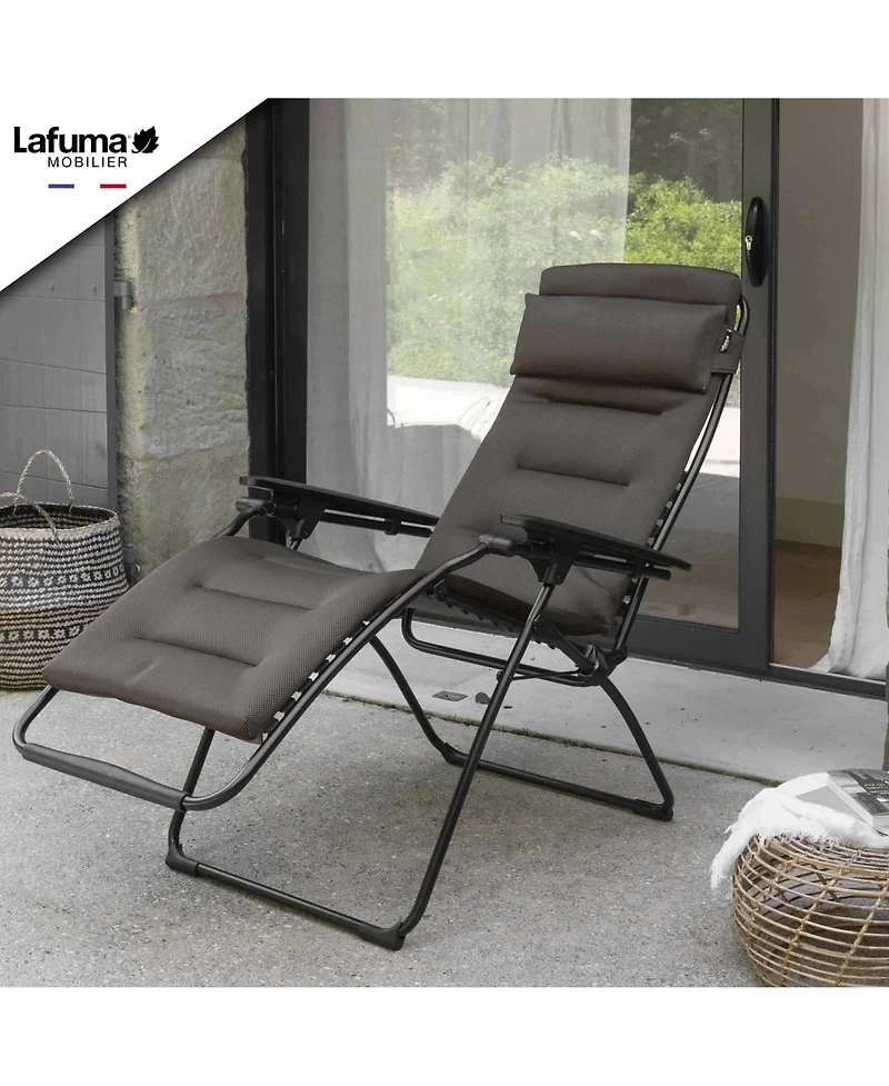 Lafuma Futura Air Comfort Zero Gravity Indoor Outdoor Recliner Chair, Taupe
