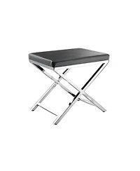 HomeRoots 21" Faux Leather Vanity Chair