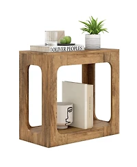 Slickblue Modern 2-Tier End Table with Shelf for Living Room Organization