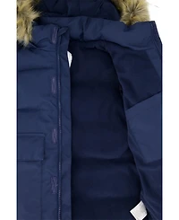 Deux par Deux Toddler Unisex Winter Jacket with Faux-Fur Hood