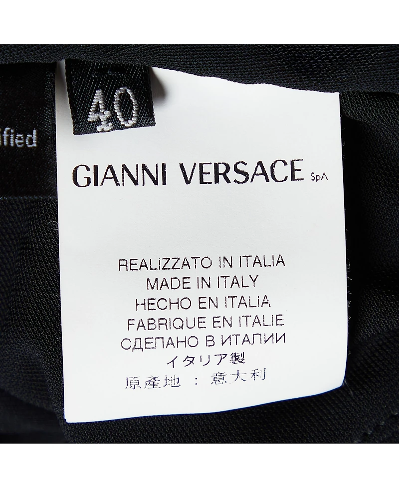 Pre-Owned Versace Women's Versace Ruched Crepe Sleeveless Top with Ring Detail