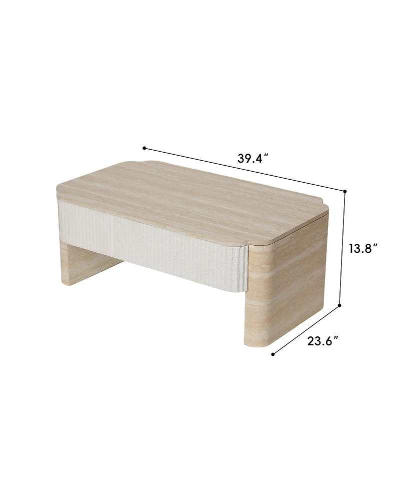 Clihome Modern Rectangular Mdf Coffee Table with Hidden Storage Space, Lift Top Coffee Table Center Table