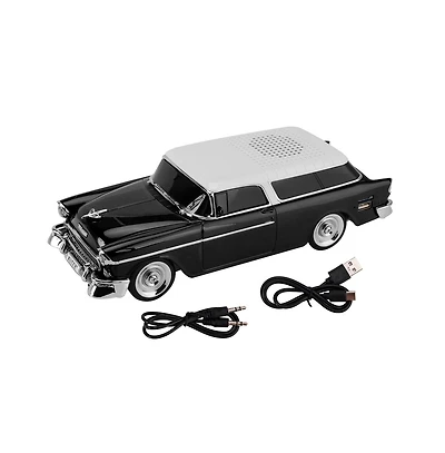 Artudatech Retro Car Bluetooth Speaker with Tws Stereo, Led Party Lights and Fm Radio