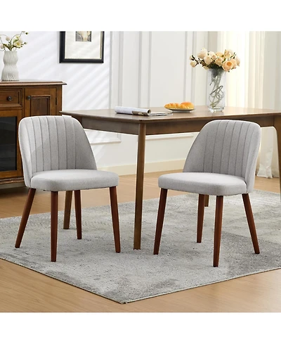 homfan Modern Upholstered Dining Chair Set of 2
