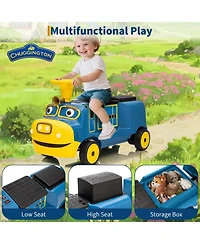 homfan 12V 2-Seater Electric Ride-On Train, Trackless Design, Ages 3+