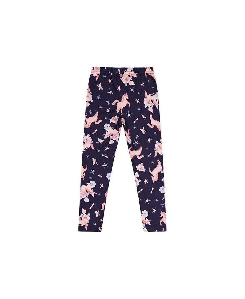 Deux par Little and Big Girl 6-12 Printed Leggings Unicorn Print