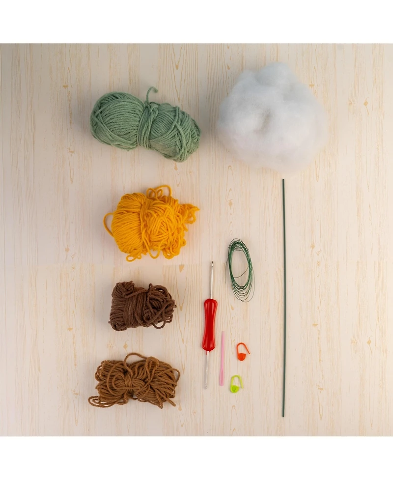 John Bead Sunflower Floral Crochet Diy Kit for Beginners