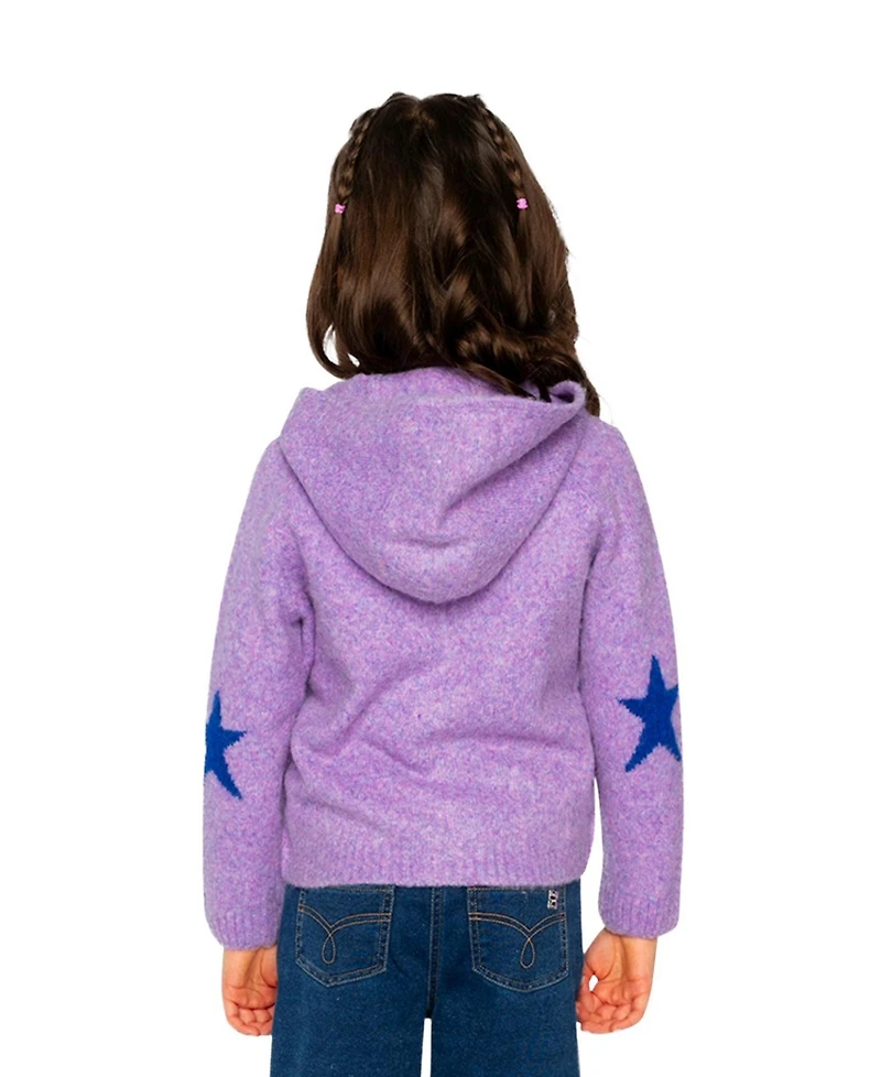 Deux par Deux Toddler Girls (2T - 5T) Hooded Knitted Cardigan
