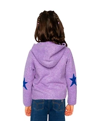Deux par Deux Toddler Girls (2T - 5T) Hooded Knitted Cardigan