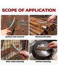 Xdovet Stainless Steel Wire Brush Set Metal Scraper Rust Welding Slag