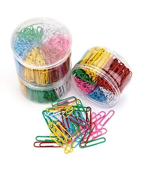 Danrong 900 Pieces Vinyl Coated Paper Clips 6 Colors Office School Organizing