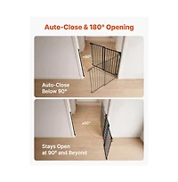 Ruie One Handed Dog Gate for Stairs 30 in High and 28 to 43 in Wide