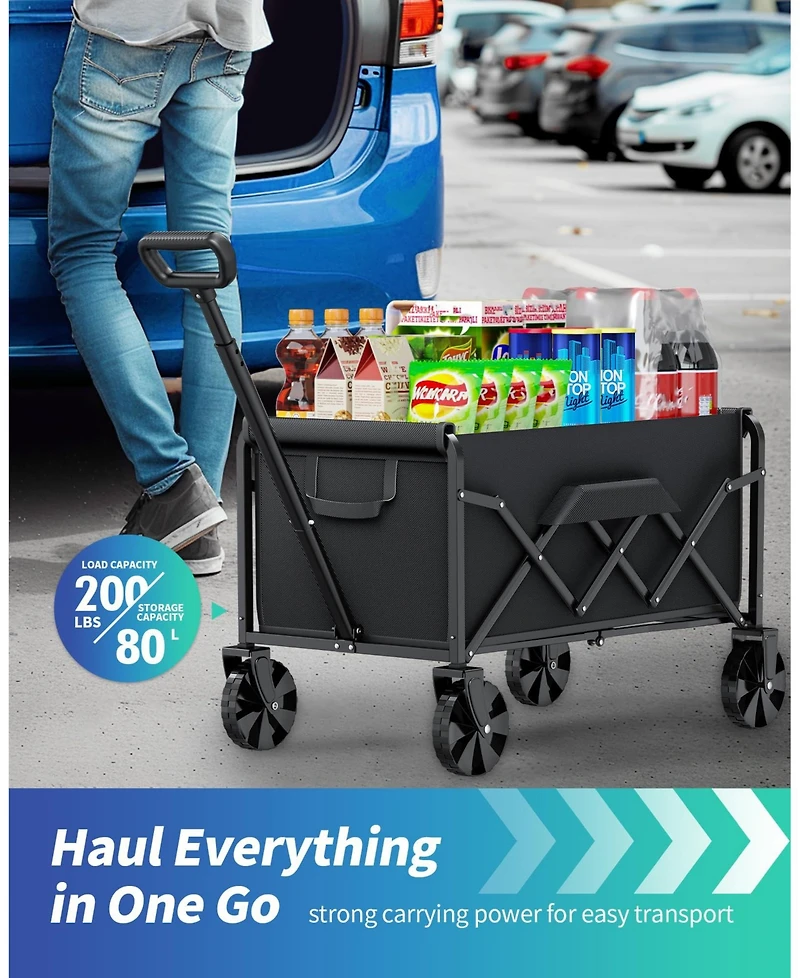 Gnuadz Collapsible Wagon Foldable Dog Cart Utility Shopping camping