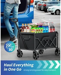 Gnuadz Collapsible Wagon Foldable Dog Cart Utility Shopping camping
