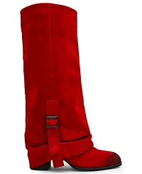 Steve Madden Women's Bozeman Cuffed Block Heel Tall Slouch Boots