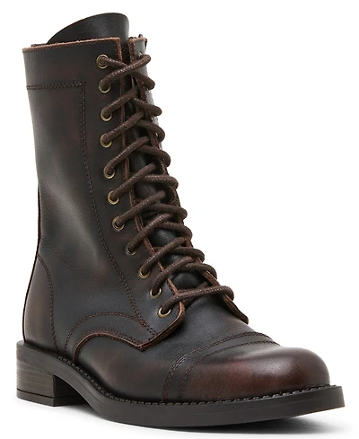 Steve Madden Women's Yukon Lace-Up Combat Booties