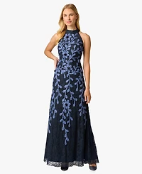 Adrianna Papell Women's Soutache Lace Ball Gown