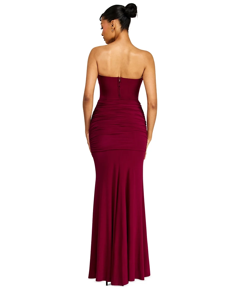 Alex & Sophia Juniors' Sweetheart-Neck Dress