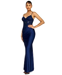 Alex & Sophia Juniors V-Neck Dress