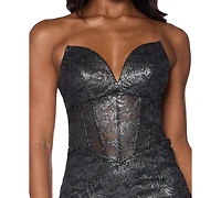 Alex & Sophia Juniors V-Neck Dress