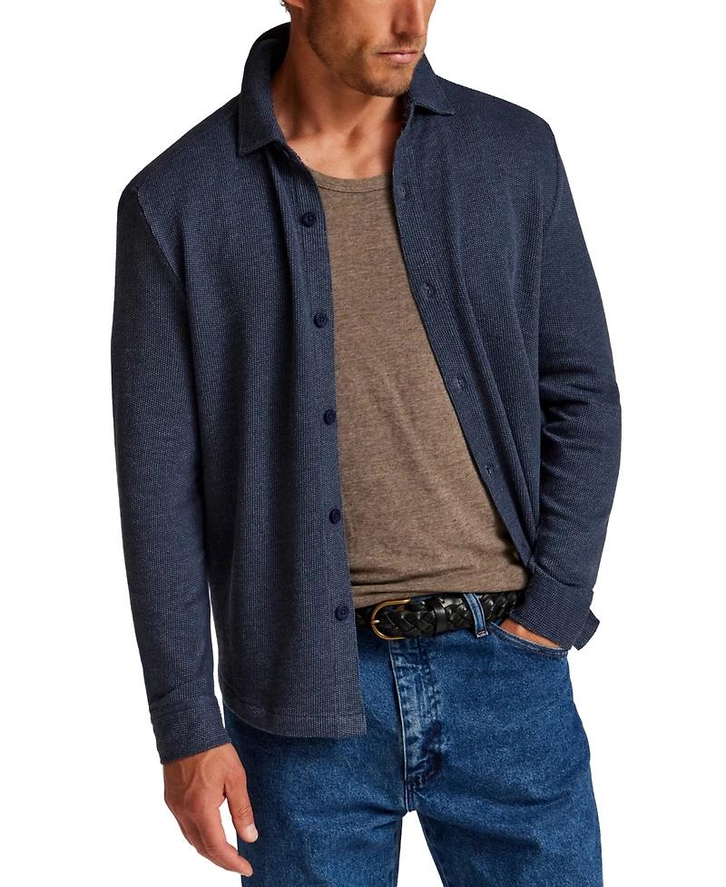 Weatherproof Vintage Men's French Terry Button-Front Shirt