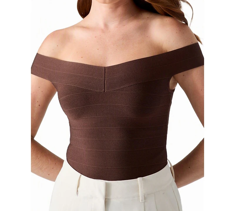 Guess Women's Off-The-Shoulder Alexis Bandage Top