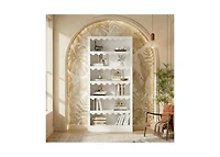 Tribesigns 70" Bookcase, Modern 5-Tier Bookshelf Storage Organizer with Scalloped Edges