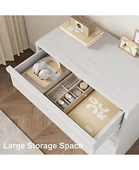 homfan 4-Drawer Dresser – 39" Tall Chest with Large Storage, Modern Nightstand and End Table for Bedroom and Living Room