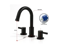 Busdays 8 Inch Widespread Bathroom Faucet 2 Handle 3 Hole with 360 Pull Down Sprayer and Pop Up Drain