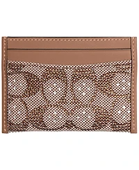 Coach Women's Crystal Signature Jacquard Essential Card Case