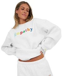 Mayfair Juniors' Classic Crewneck Oversized Graphic Sweatshirt