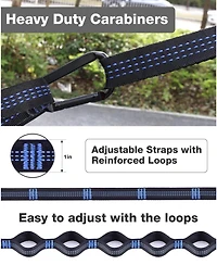 Piscifun Heavy Duty Camping Hammock 700lbs Capacity With Tree Straps Carry Bag Portable Outdoor