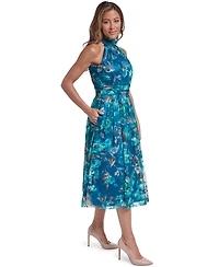 Eliza J Women's Halter Mock Neck Midi Dress