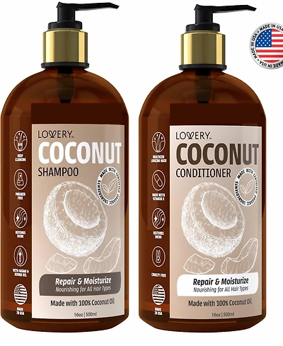 Lovery Tea Tree Shampoo and Conditioner Gift Set - 32oz Hair Care