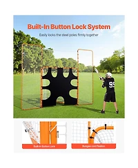 Vevor 3-in-1 Lacrosse Goal Net with Backstop and Target Rebounder Equipment