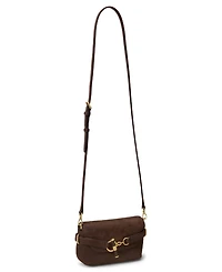 Lauren Ralph Lauren Crocodile Embossed Blaike Mini Leather Crossbody Handbag