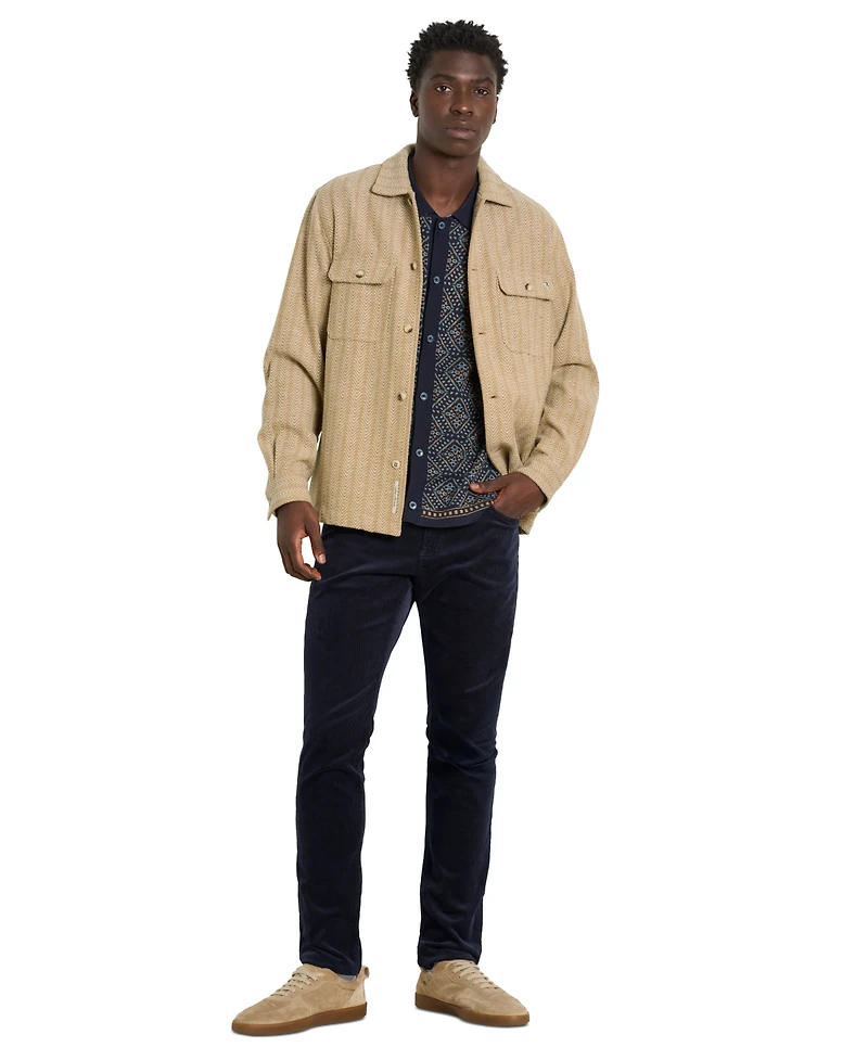 Scotch & Soda Men's Jacquard Relaxed-Fit Short-Sleeve Shirt