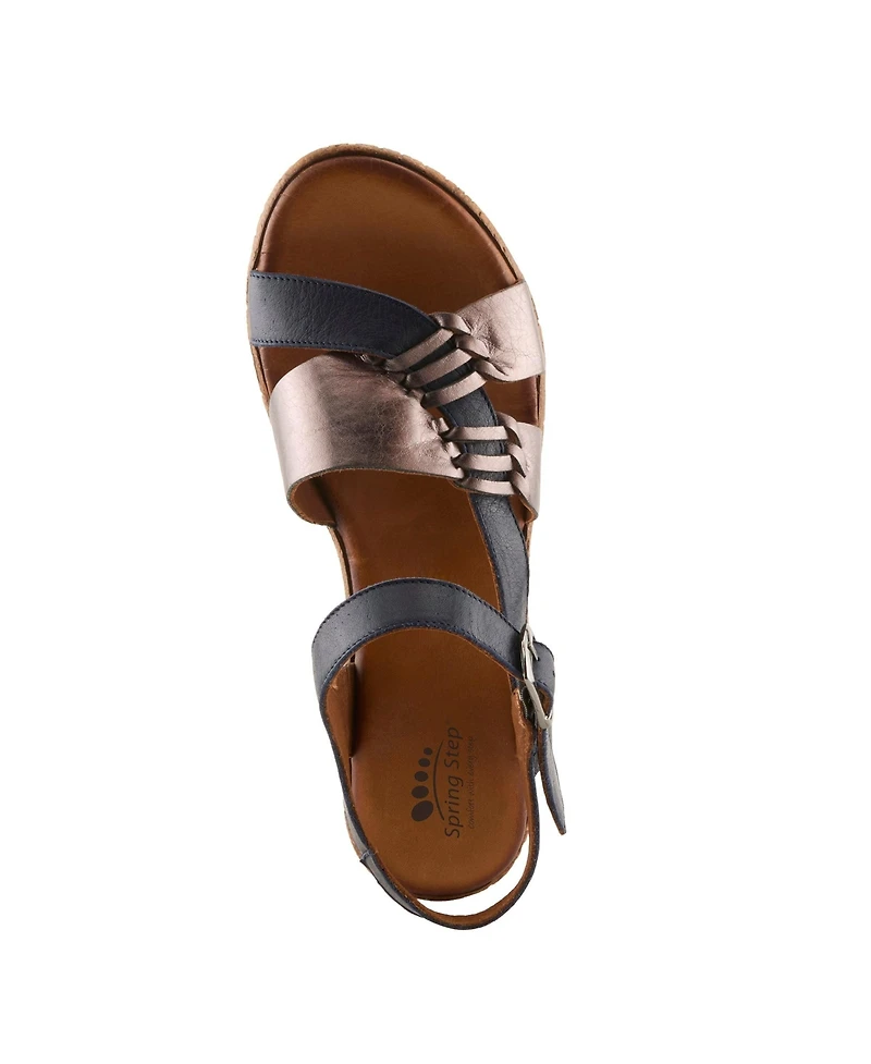 Spring Step Kirra Women's Wedge Sandal with Adjustable Strap