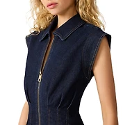 Steve Madden Women's Dyanne Collared Short-Sleeve Bubble Dress