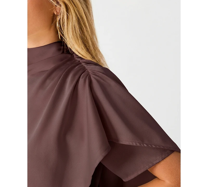 Steve Madden Women's Valery Cape-Sleeve Top