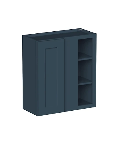 Boyel Living 30"H Standard Corner Wall Cabinets, Ready to Assemble Kitchen Cabinet with Solid Wood Frame, Soft-Close Slides and Hinge