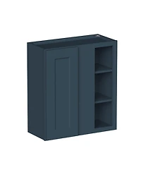 Boyel Living 30"H Standard Corner Wall Cabinets, Ready to Assemble Kitchen Cabinet with Solid Wood Frame, Soft-Close Slides and Hinge