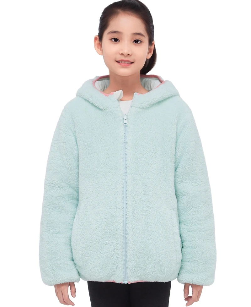 Rokka&Rolla Little and Big Girls' Reversible Fleece Jacket