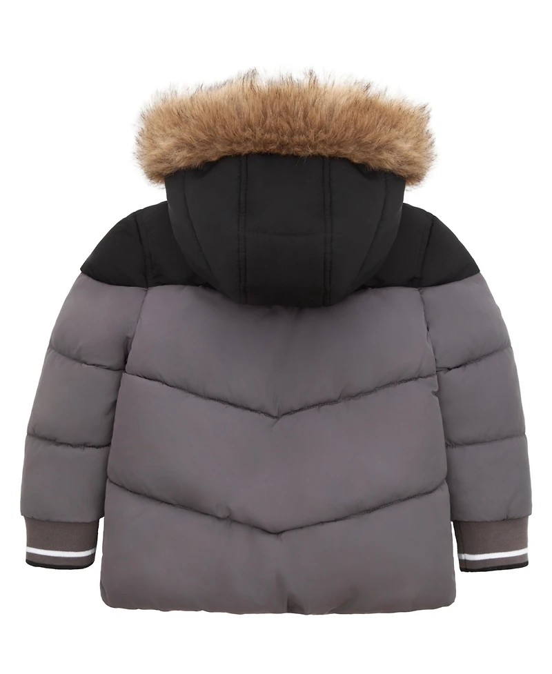 Rokka&Rolla Toddler Boys Fleece Lined Puffer Jacket Coat 2T-5T