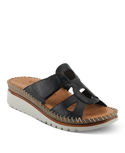 Spring Step Women's Montera Leather Slide with Buckle Closure Sandals